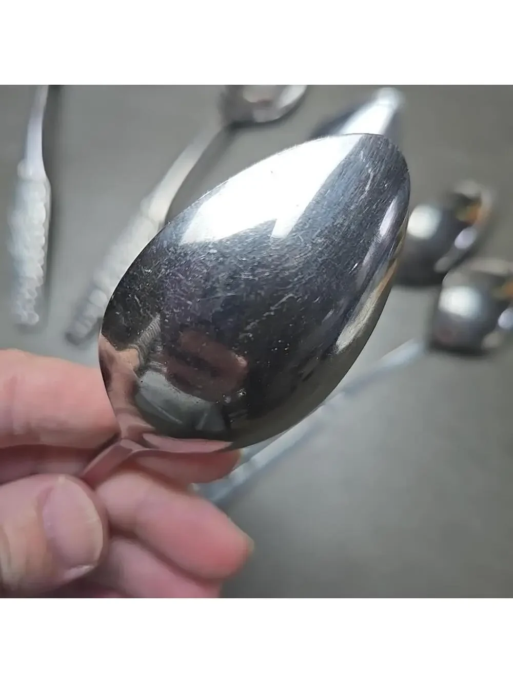6 National Silver VALINDA Stainless NS Scrolls Oval Soup Spoons 7 3/4